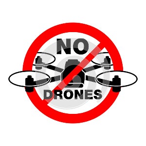 No drones zone sign - protected area