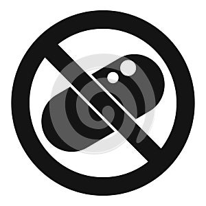 No drugs icon simple vector. Bacteria drug