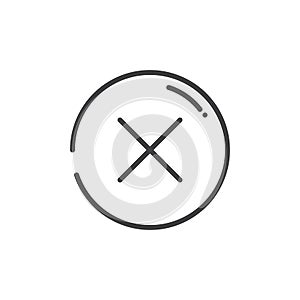 No dry clean line icon