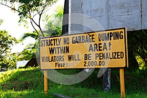 No dumping