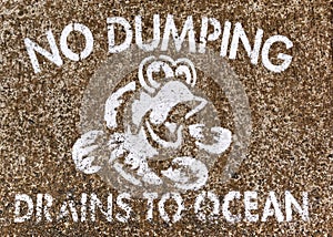 No dumping drains to ocean