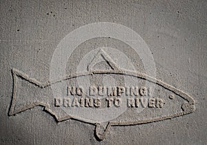 No Dumping Drains To River