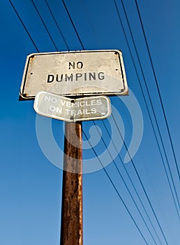 No dumping sign