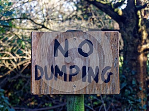 No Dumping Sign