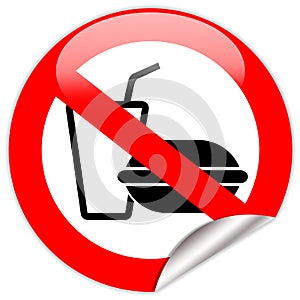 No eating and drinking sign