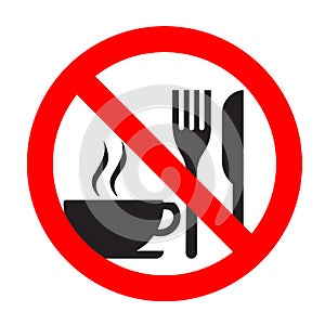 No eating vector sign,no food or drink allowed vector