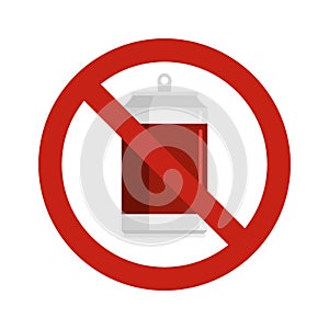 No energy drink icon flat isolated vector