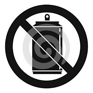 No energy drink icon, simple style