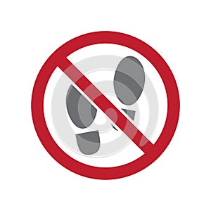 No entrance allowed sign on white background for graphic and web design, Modern simple vector sign. Internet concept. Trendy