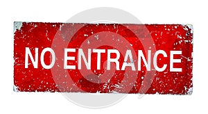 No Entrance plate