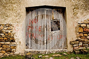 No Entry, Aggressive Dogs, Abandoned Spanish House photo