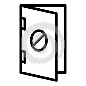 No entry door icon outline vector. Restricted area