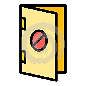 No entry door icon vector flat