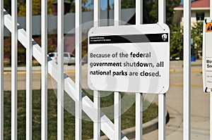 No Entry Due to US Government Shutdown