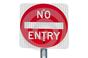 No Entry road sign