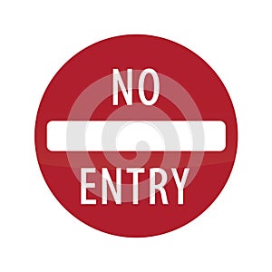 no entry road sign. Vector illustration decorative design