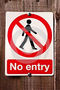 No entry sign