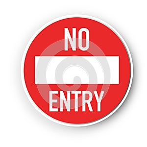 No entry sign concept abstract picture. Business artwork vector graphics