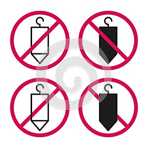 No entry signs for tags. Prohibition of tagging concept. Forbidden label symbols. Vector illustration. EPS 10. photo