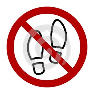 No entry, stop pedestrian symbol, prohibition sign. Flat vector illustration isolated on white