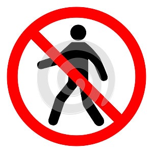 No Entry Symbol Sign Isolate On White Background,Vector Illustration EPS.10