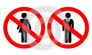 No entry vector signs set