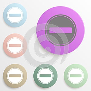 No Entry for Vehicular Traffic badge color set. Simple glyph, flat vector of web icons for ui and ux, website or mobile