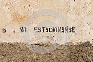 No estacionarse wall