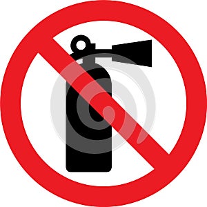 No estinguisher sign