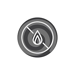 No expose flammable liquids icon vector