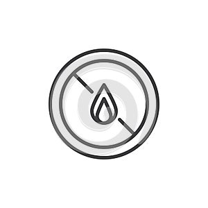 No expose flammable liquids line icon