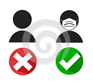 No Face Mask, No Entry icon