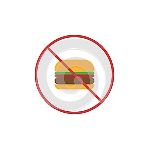 No fast food flat icon