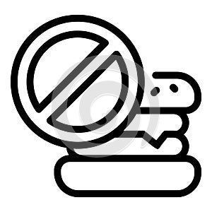 No fast food icon outline vector. Human system