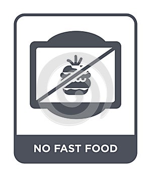 no fast food icon in trendy design style. no fast food icon isolated on white background. no fast food vector icon simple and