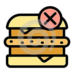 No fast food icon vector flat