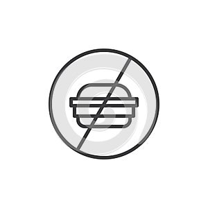 No fast food outline icon