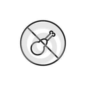 No fast food outline icon