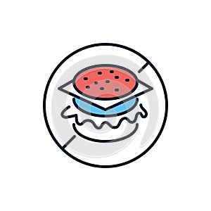 No Fast Food related vector icon.