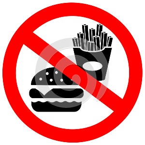 No fast food vector sign