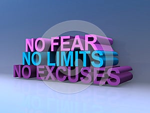 No fear no limits no excuses photo