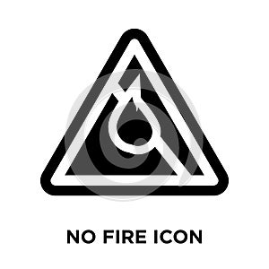 No fire icon vector isolated on white background, logo concept o