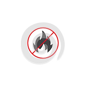 No fire sign. Vector icon template