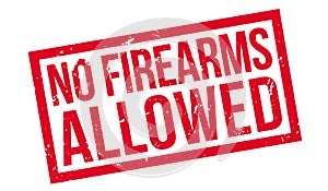No Firearms Allowed rubber stamp