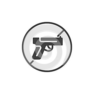 No Firearms vector icon