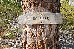 No Fires Sign