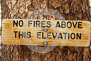 No Fires Sign