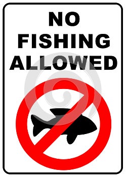 No Fishing Sign