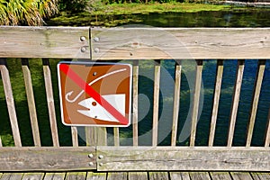 No fishing sign using pictograph format for universal global message