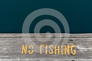 No Fishing Warning Sign